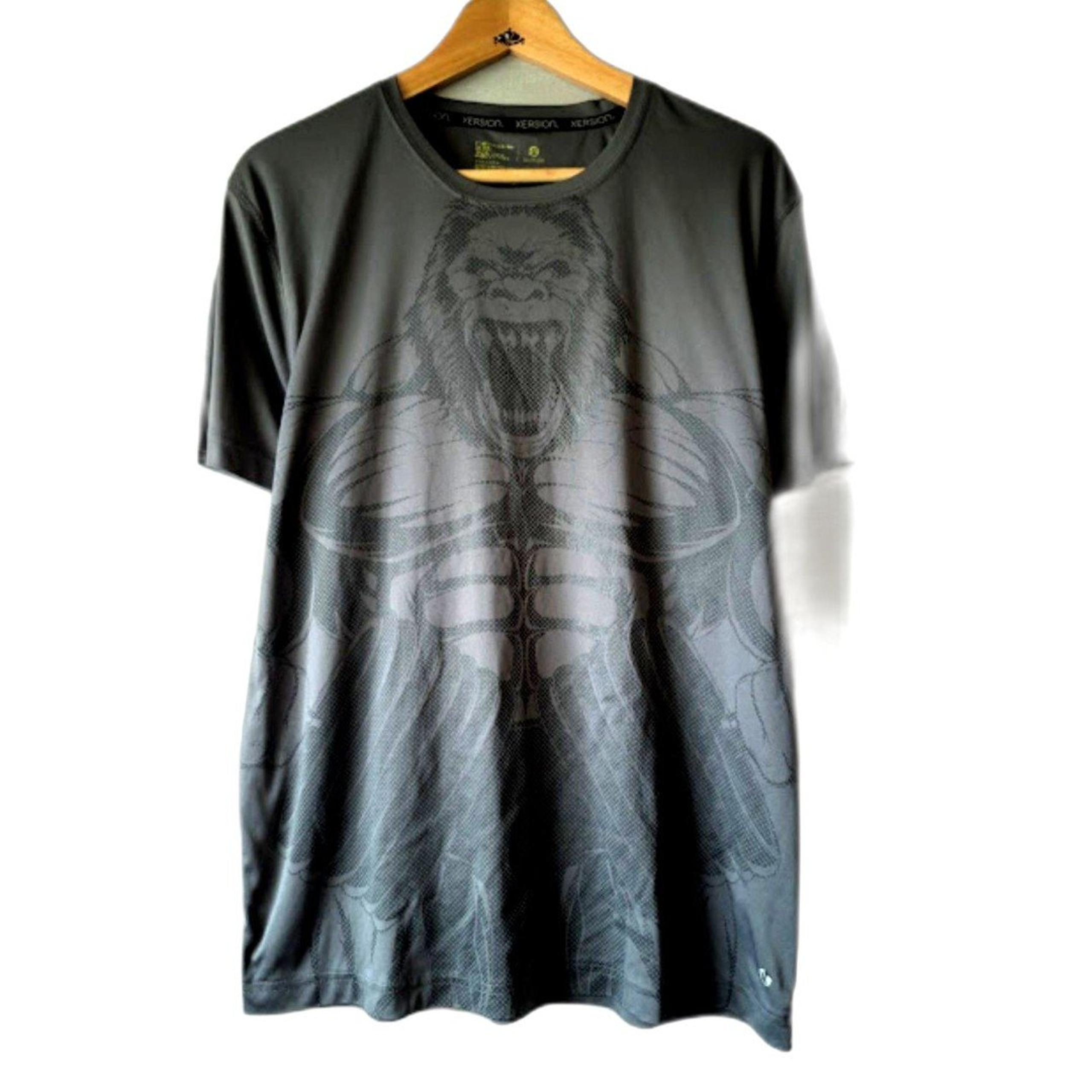 Mens Xersion Grey Gorilla Fitness Short Sleeve T-shirt Size Med