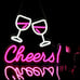 Cheers Neon LED Sign - Dimmable, USB-Powered--NEW