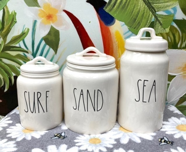 Rae Dunn Surf Sand and Sea Canister Set