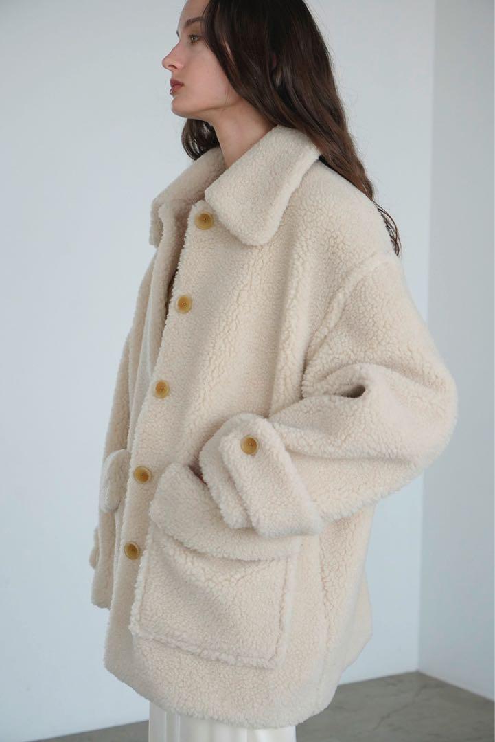 CLANE (クラネ) RIDGE POCKET BOA OVER COAT