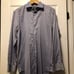 Armani collezioni men's gray striped cotton casual shirt slim fit size: 16(41)