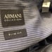 Armani collezioni men's gray striped cotton casual shirt slim fit size: 16(41)