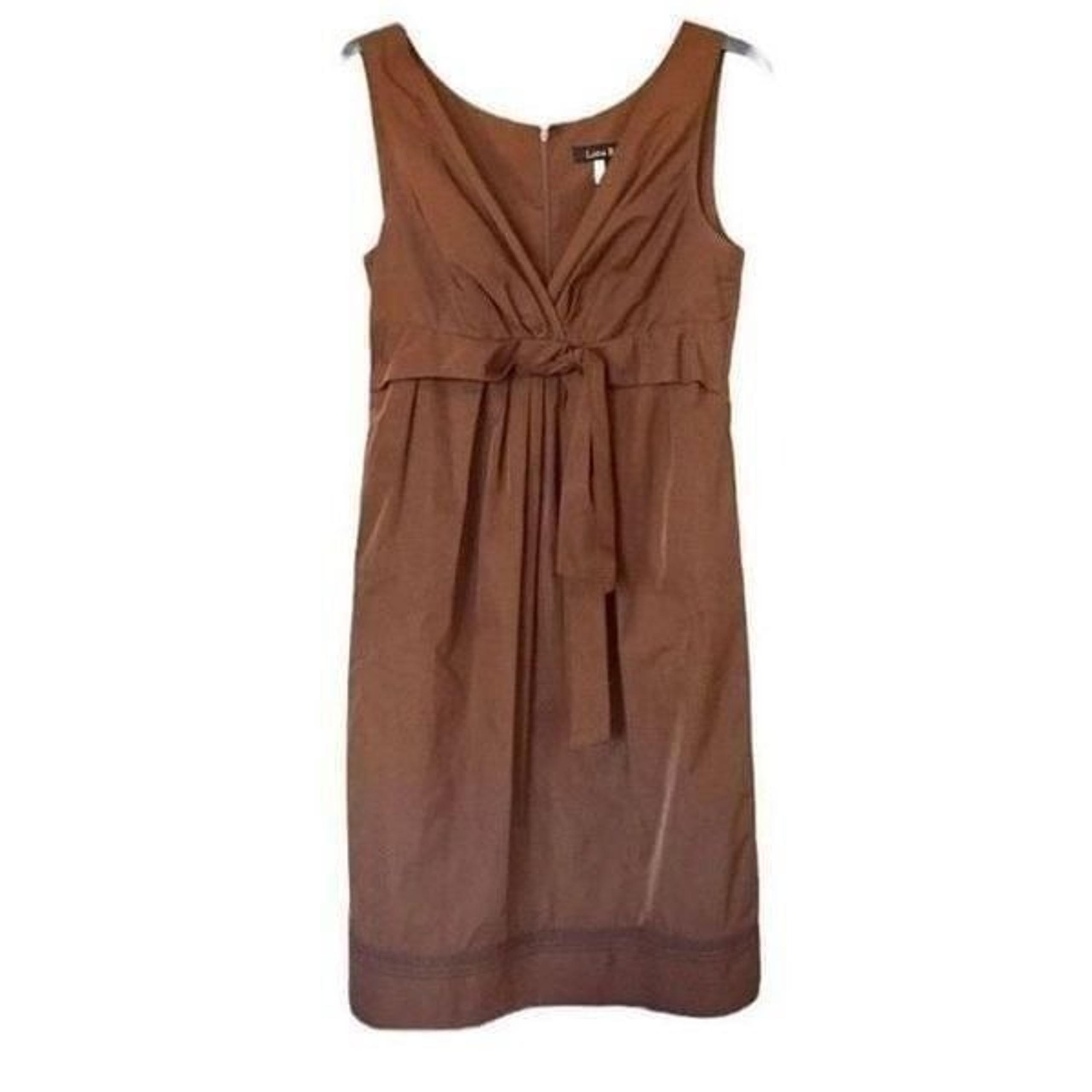 Lida Baday  Brown Sleeveless Sheath Dress Size 8