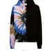 Electric & Rose Chase Enigma Split Tie Dye Cotton Blend Hoodie Sweatshirt L