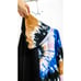 Electric & Rose Chase Enigma Split Tie Dye Cotton Blend Hoodie Sweatshirt L