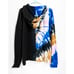 Electric & Rose Chase Enigma Split Tie Dye Cotton Blend Hoodie Sweatshirt L