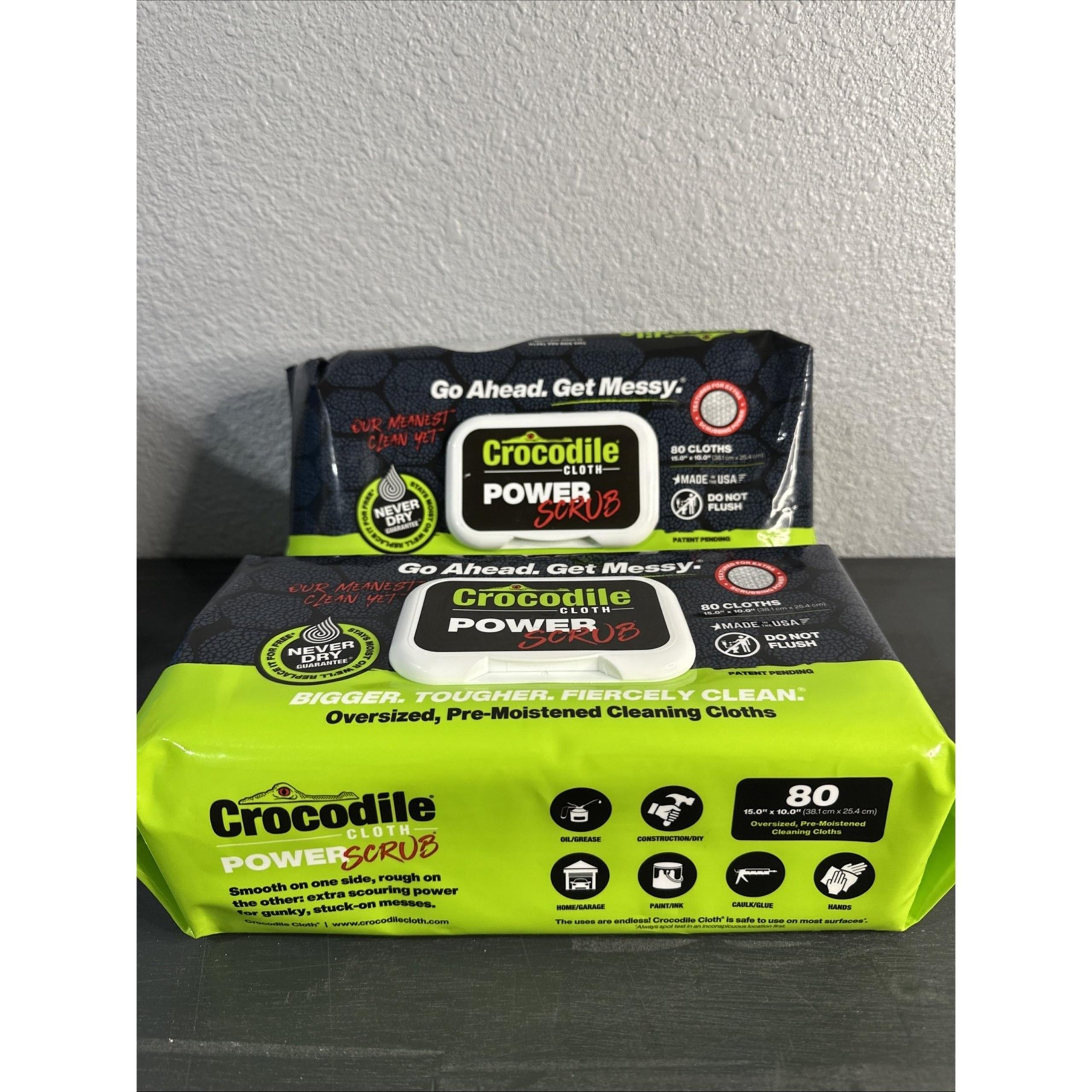 Cloth 6500-080 Power Scrub, 80 Count Huge Cloths 2 Pack - Crocodile