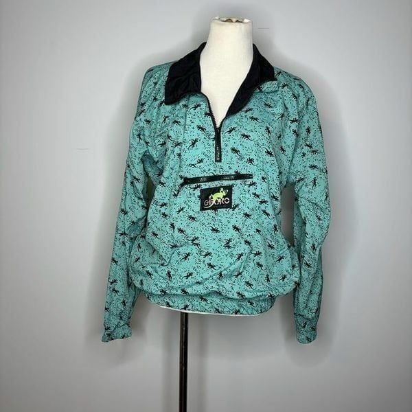 Gecko- Unisex Teal Jacket w/ Gecko's