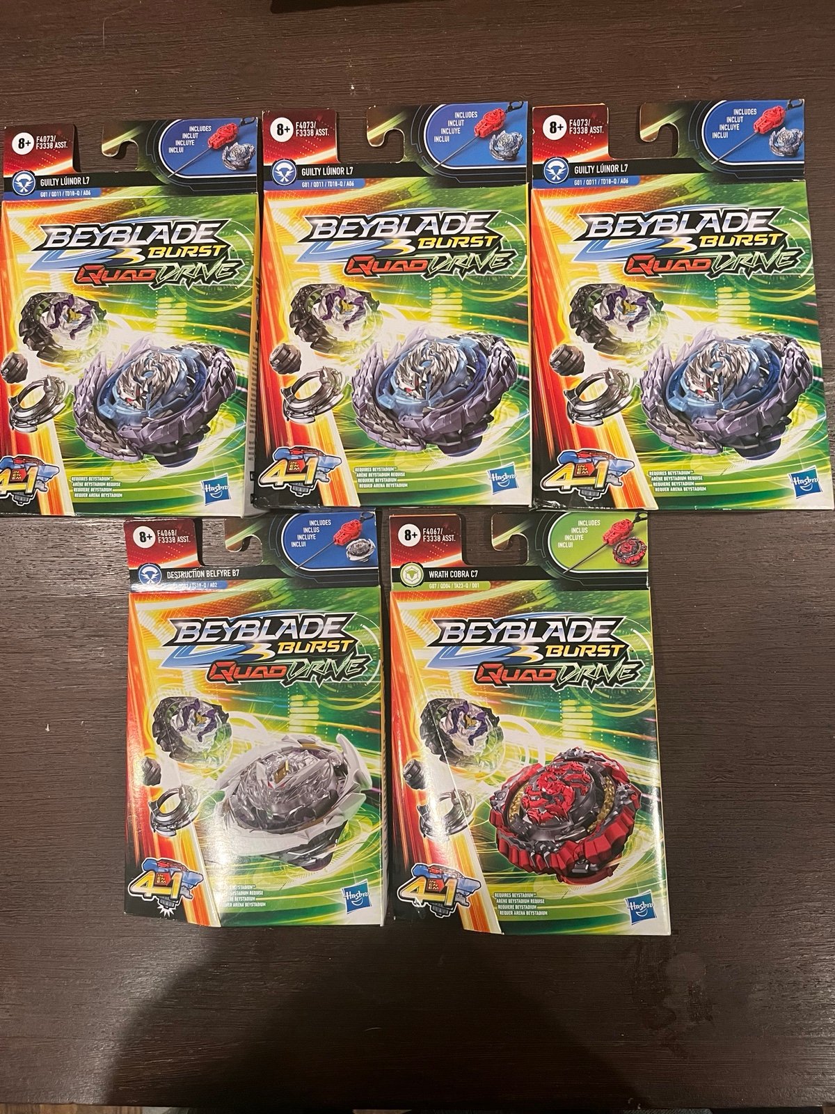 BeyBlade Burst Quad-Drive Lot of 5, Unopened in Box