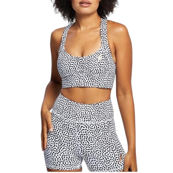 DO You Even Excel White Speckled Activewear Set Size M