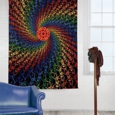 3D SKELETON SPIRAL TAPESTRY w/3D Glasses FREE SHIPPING! OFFERS WELCOME !