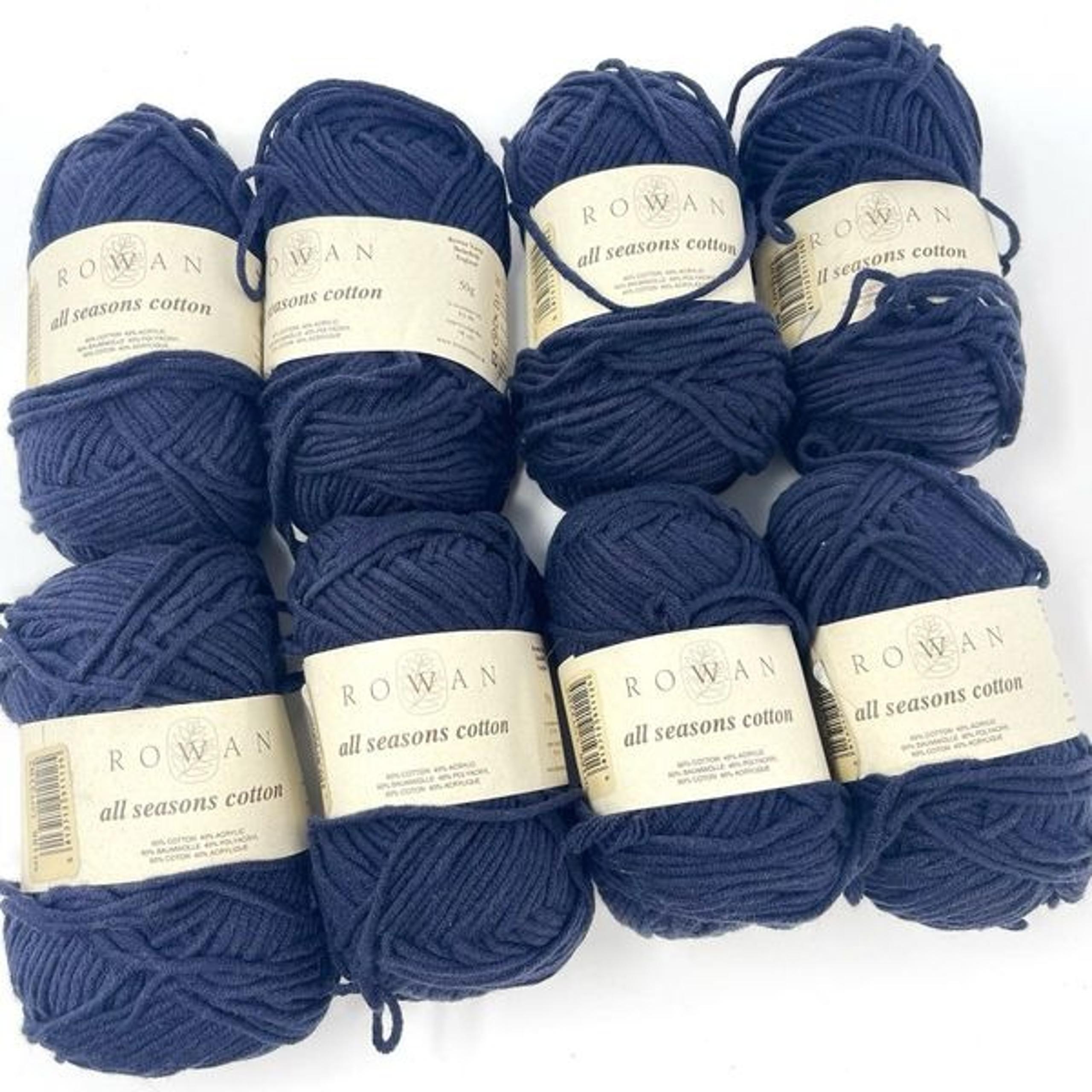 Rowan All Seasons Cotton Acrylic Yarn Color SH188 Blue Lot 22B2 (8 Skeins)