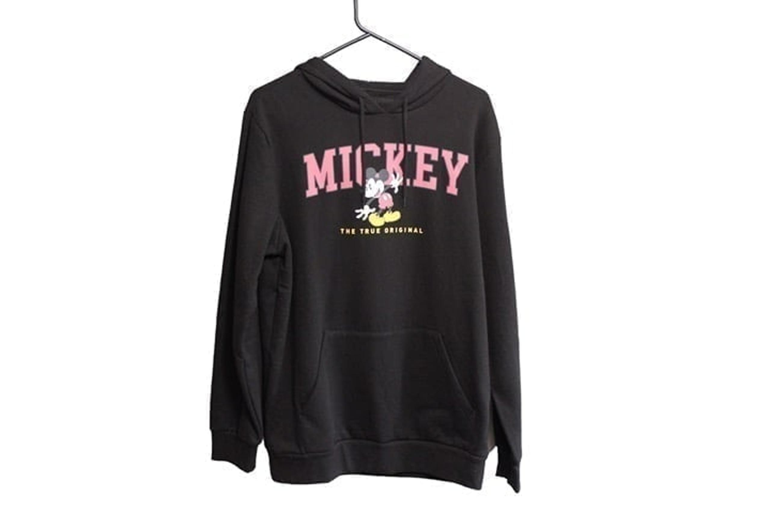 Mickey Mouse Hoodie Black Mens Medium