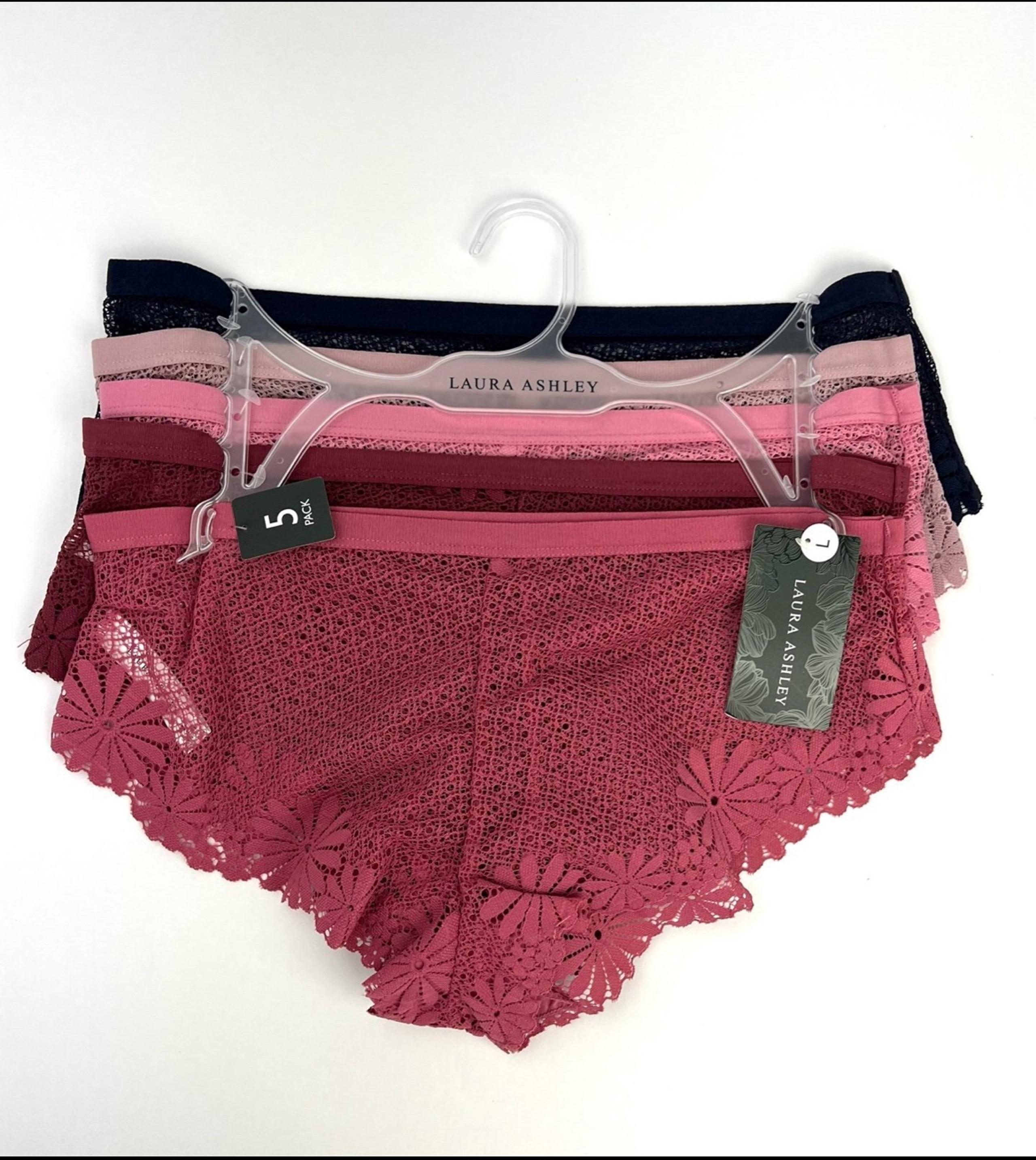 5 Pack LAURA ASHLEY Hipster Panties  All Lace Women's Size L