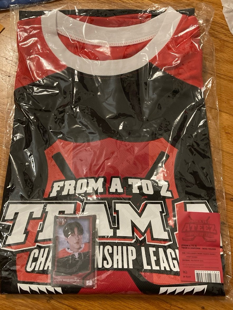 (ON HOLD) Official ateez Wooyoung Jersey Uniform Fanclub