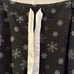SOMA Pajamas Long Sleeve Button Up Sleep Pants XL Black W/ White Snowflakes Pjs