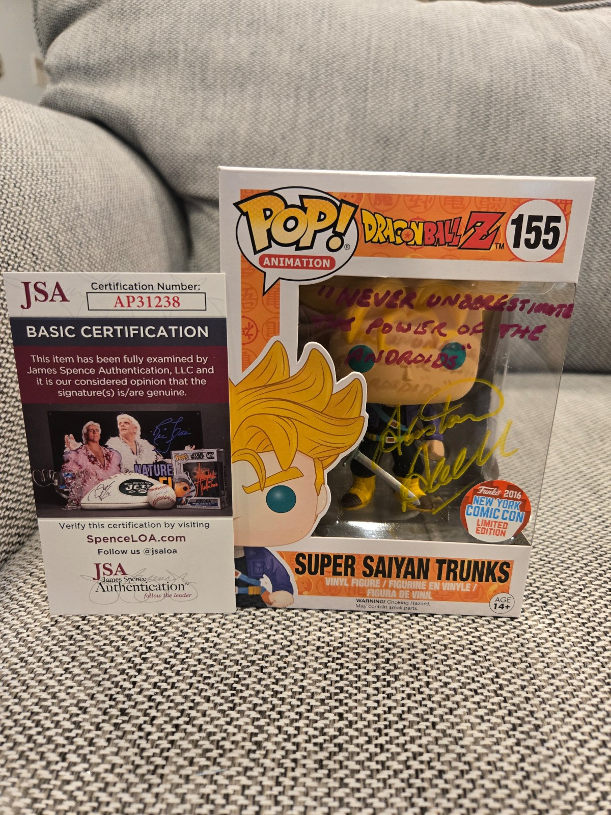 SIGNED SUPER SAIYAN TRUNKS FUNKO POP