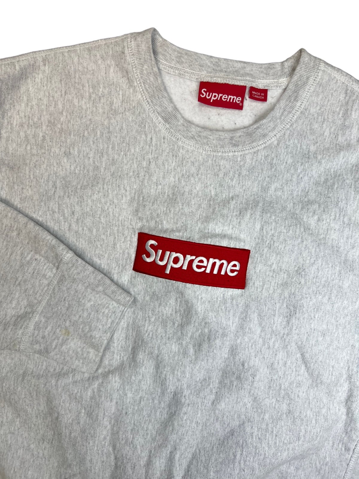 Supreme Box Logo Crewneck Large Ash Grey Authentic BOGO