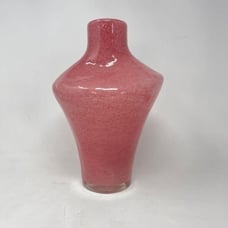 Anthropologie Smashed Glass Pink Vase 12.5 in.