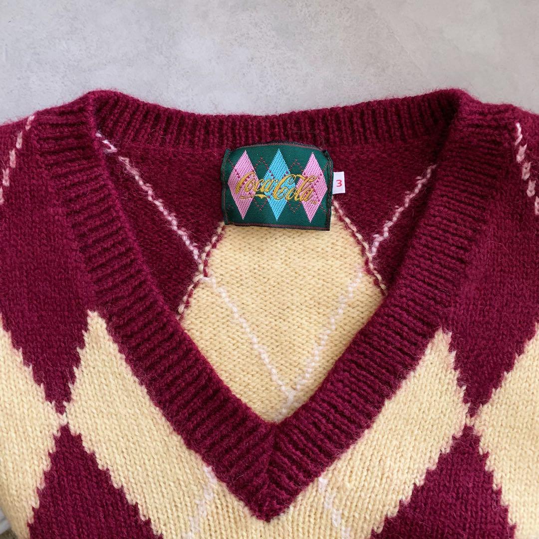 Vintage Coca-Cola Argyle Sweater Other