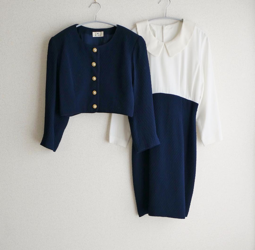 M'S GRACY Collarless Jacket and Dress Set
