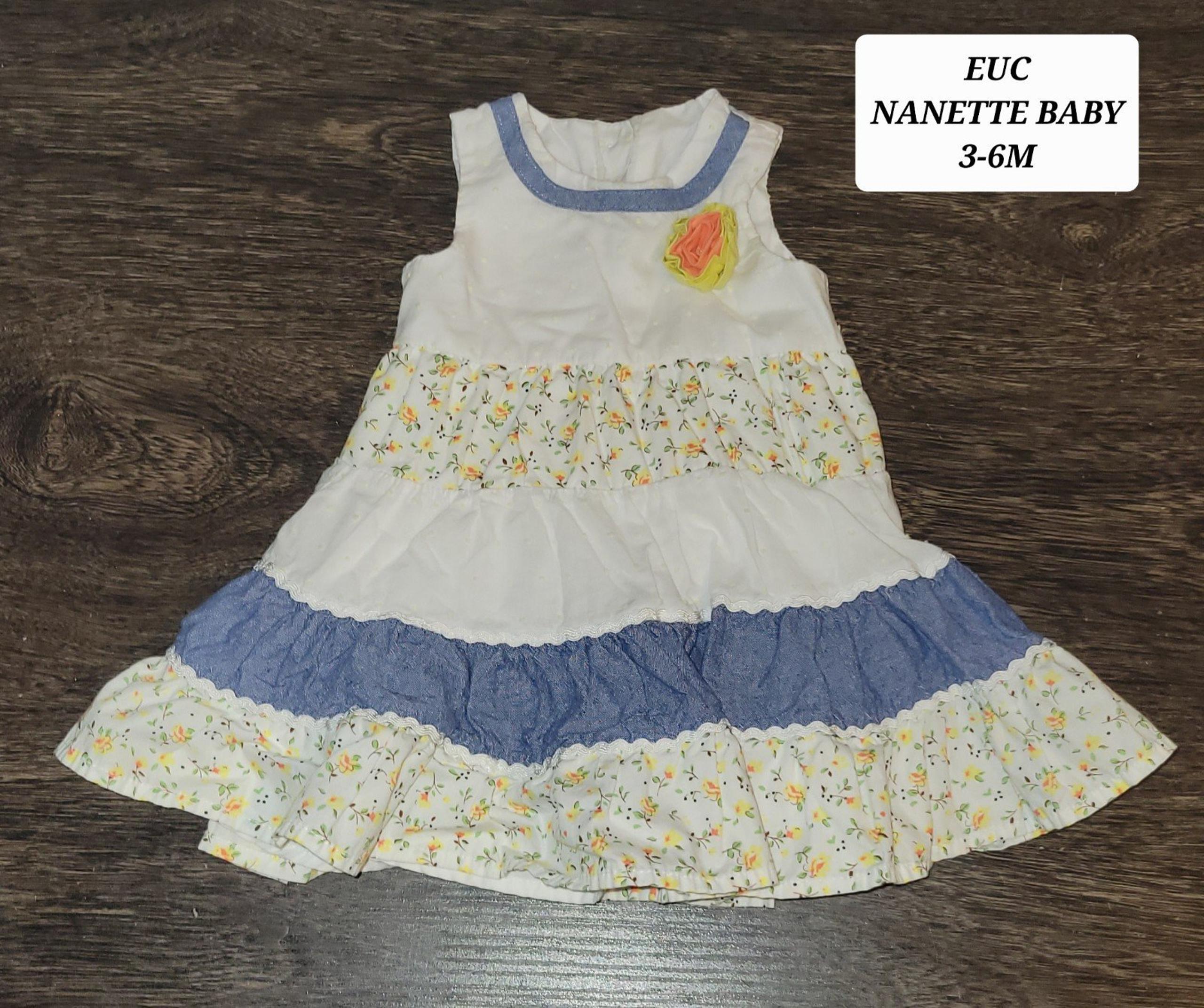 Nanette Baby Spring Dress Size 3-6m Infant Summer Sleeveless EUC