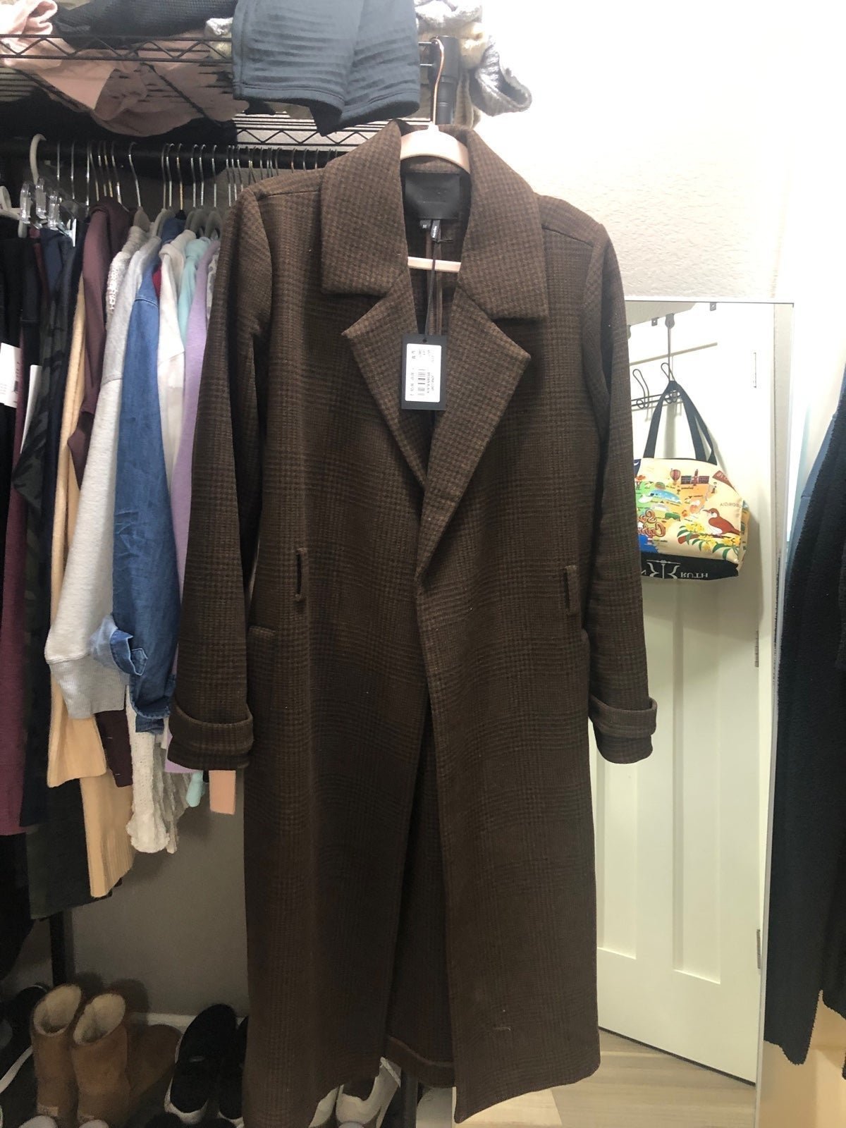 NWT Paige Jona long wool coat