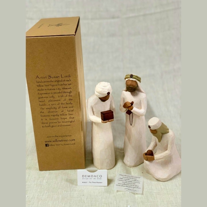 Willow Tree Three Wisemen sculpted hand-painted nativity figures 26027