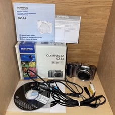 Olympus SZ-14 Compact 14MP 24X Zoom Digital Camera (Silver) BUNDLE