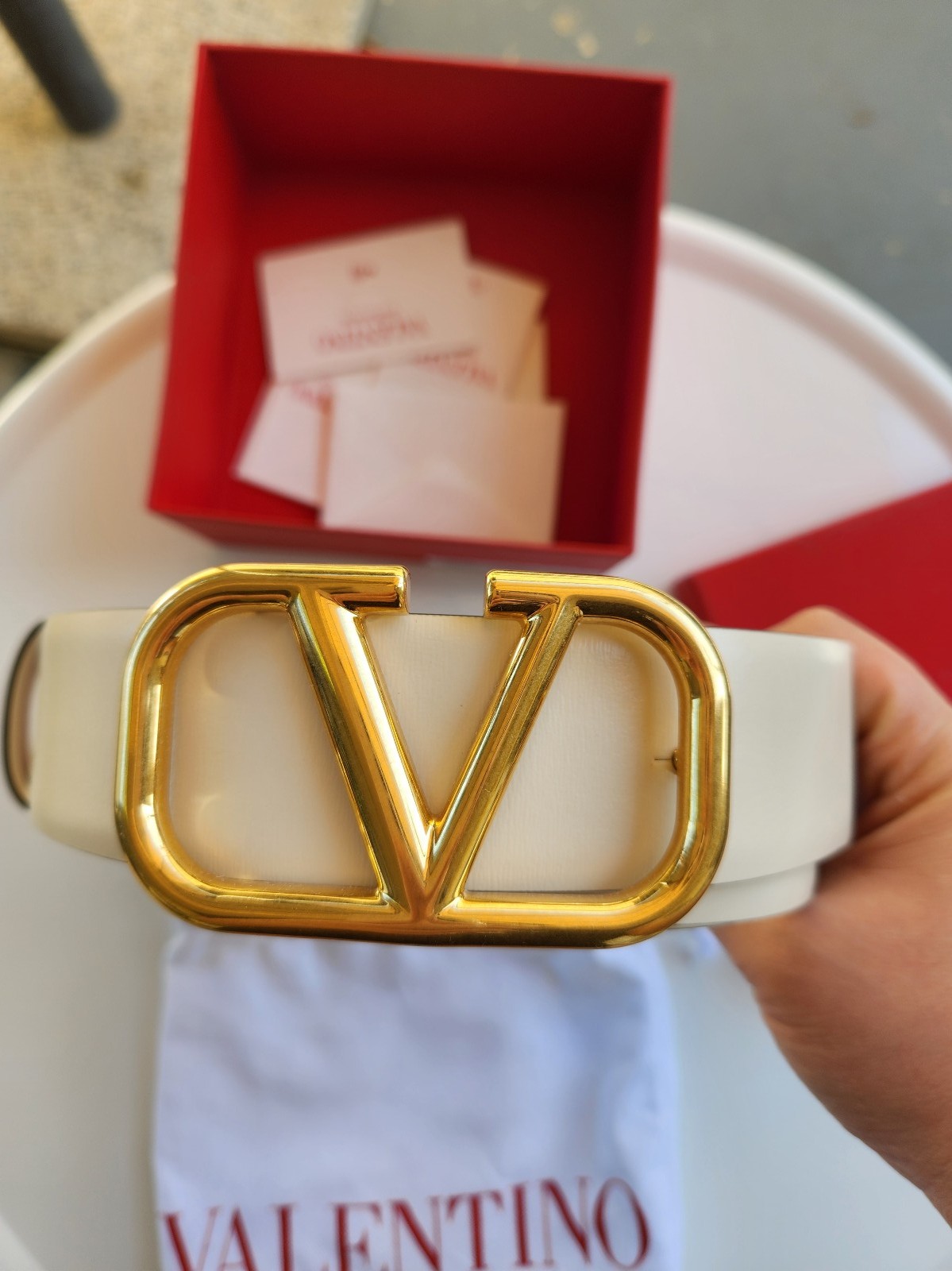 Valentino Garavani Reversible Vlogi Sigbature Belt 40mm