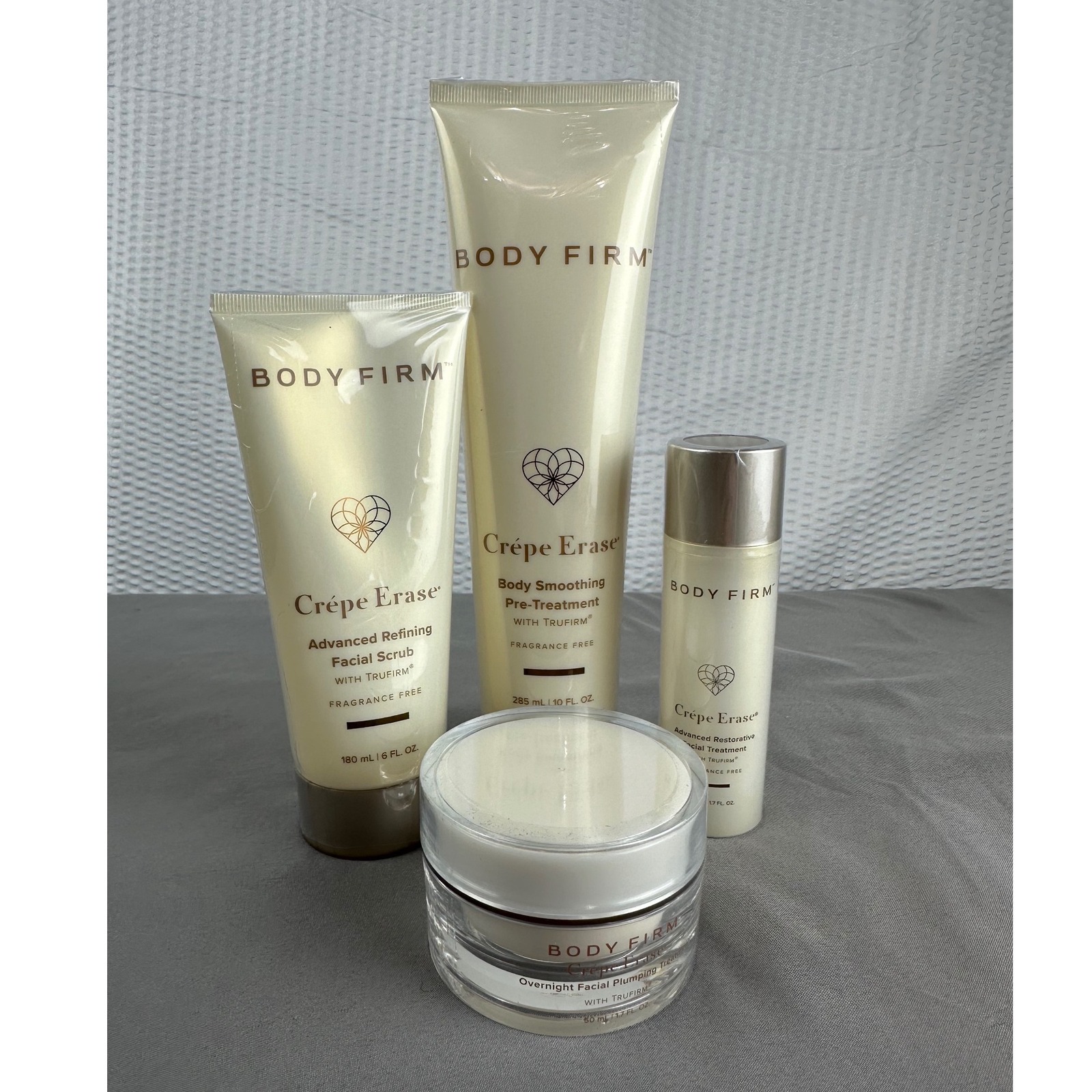 Crepe Erase Body Firm Set – 4-Piece Skincare Bundle – Fragrance Free NEW