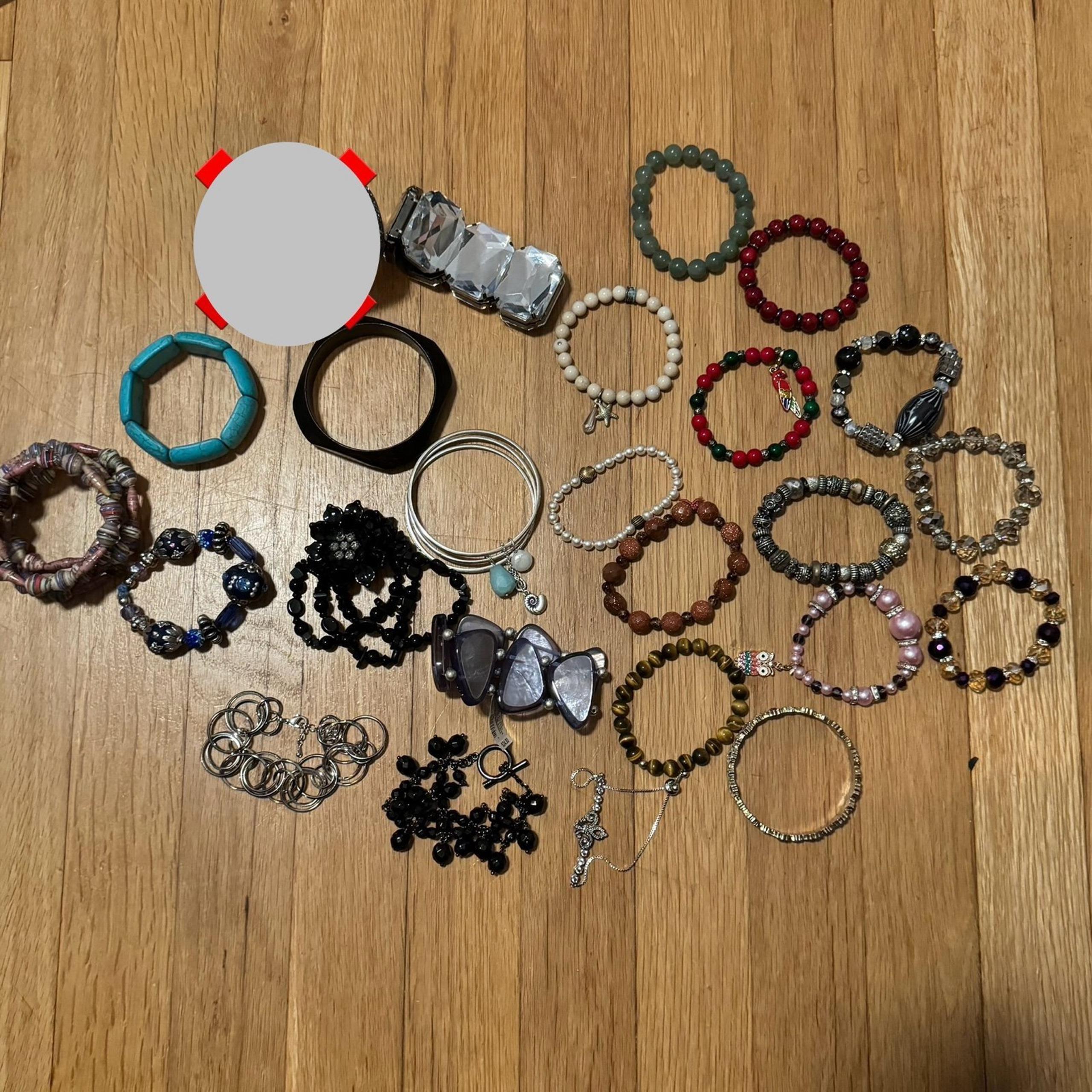 Bracelet Bundle Bulk Jewelry Costume Destash Beaded Metal