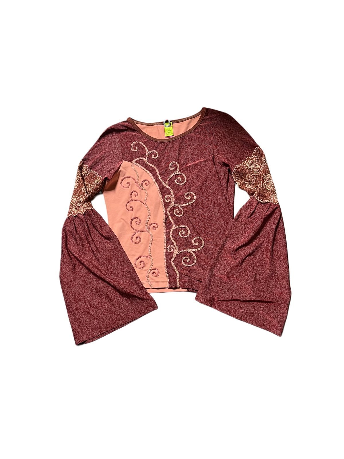 Save the Queen Pink Bell-Sleeve Top