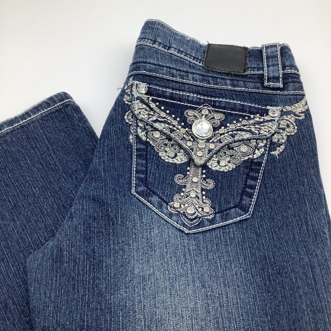 Grace in LA Womens Denim Jeans Blue Size 28