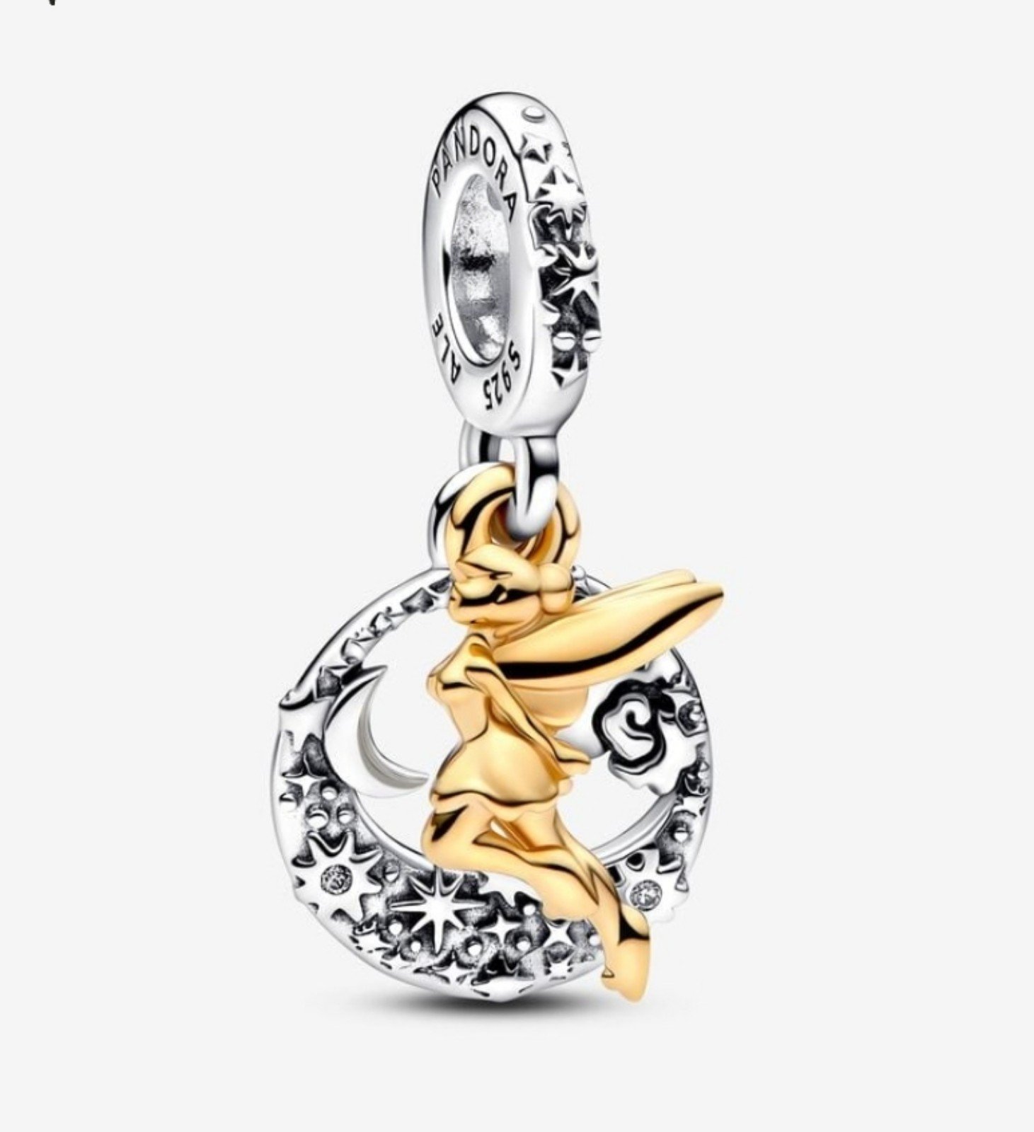 New Disney Pandora Tinker Bell Celestial Night Dangle silver Charm