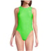NWT Ganni Women's Green Open Back One Piece Swimsuit Size 32 / 0 US / XS