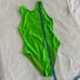 NWT Ganni Women's Green Open Back One Piece Swimsuit Size 32 / 0 US / XS