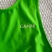 NWT Ganni Women's Green Open Back One Piece Swimsuit Size 32 / 0 US / XS