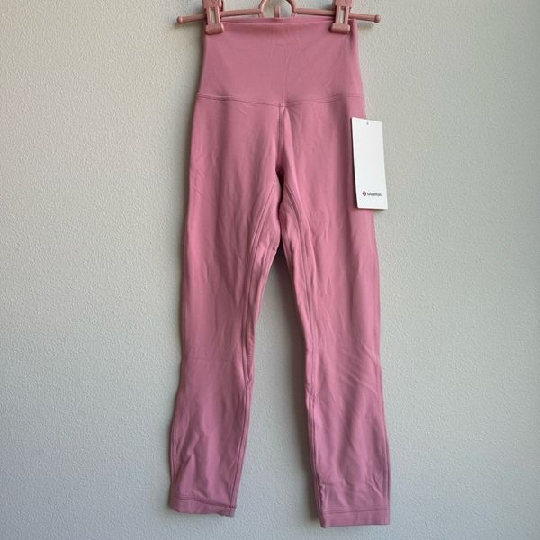 NWT Lululemon Align High Rise Crop 23 Pink Tide Size 0 XS LINED