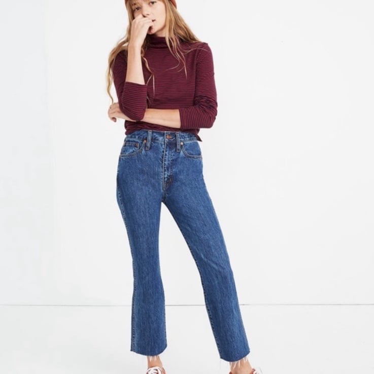 NWT Madewell Rigid Demi-Boot Crop Jeans size 26