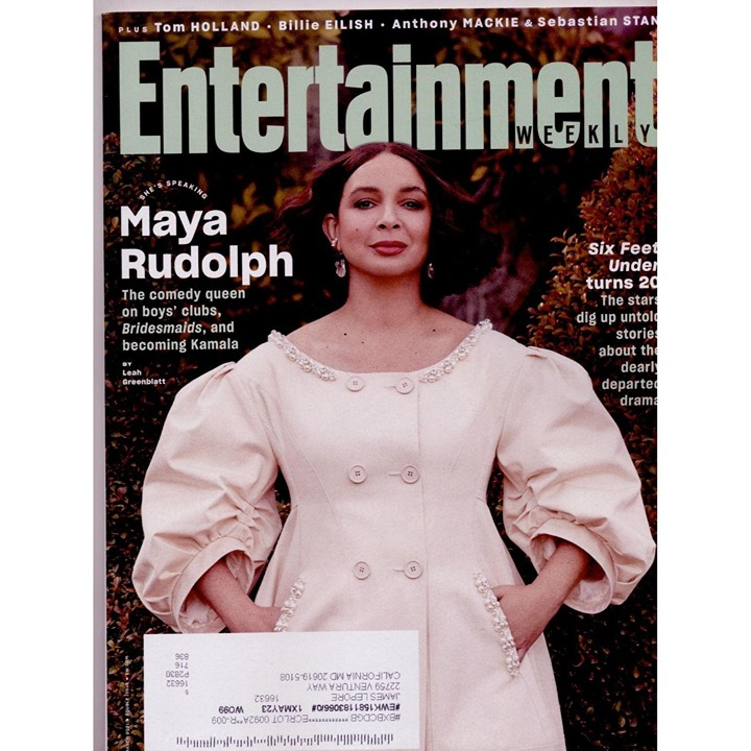 ENTERTAINMENT WEEKLY, MARCH 2021, MAYA RUDOLPH Six Feet Under, More!