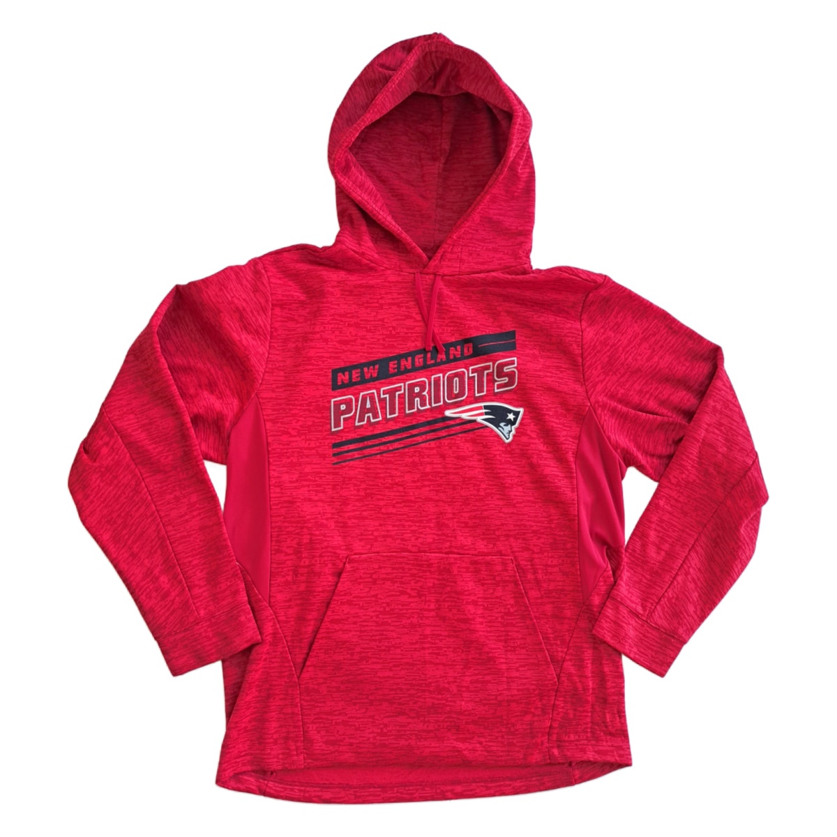 New England Patriots NFL Team Apparel Fleece Hoodie Red Graphic Mens Medium