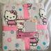 Hello Kitty Blanket Easter Spring FULL/QUEEN Daisy Floral Flower Throw