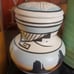 Beautiful Cedar Mesa Navajo Hand Painted Lidded Pottery Jar, has papers & Signed