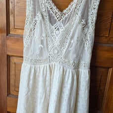 Free people ecru Victoria style Dress size 8 NWT