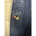 Vintage Disney Store Denim ABC Jumper Dress Tinkerbell Medium M Embroidered
