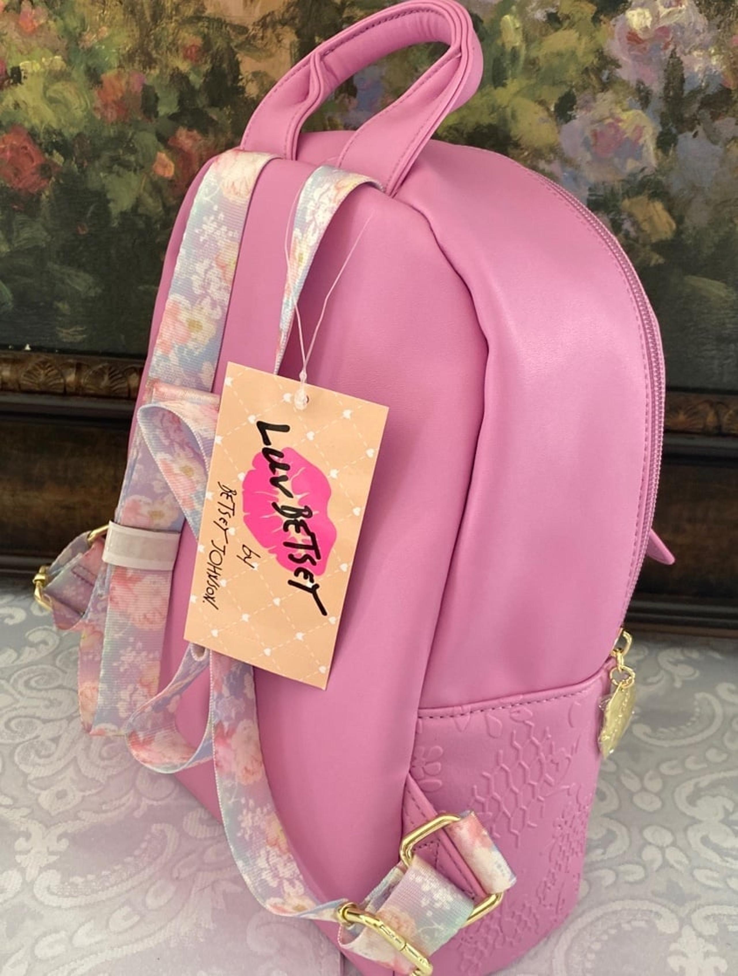 Luv Betsey by Betsey Johnson Floral Embossed Mauve Backpack