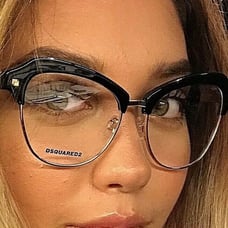 New DSQUARED2 Oversized Black Clubmaster Women's Eyeglasses D