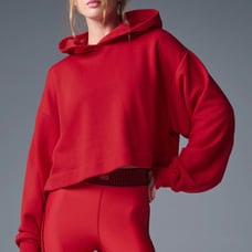 Alo Yoga Bae Hoodie- Bold Red