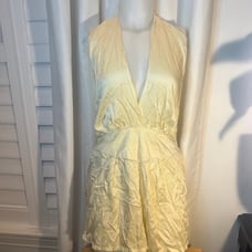 Rare gold label, Victoria’s Secret silk shorts skirt size large romper